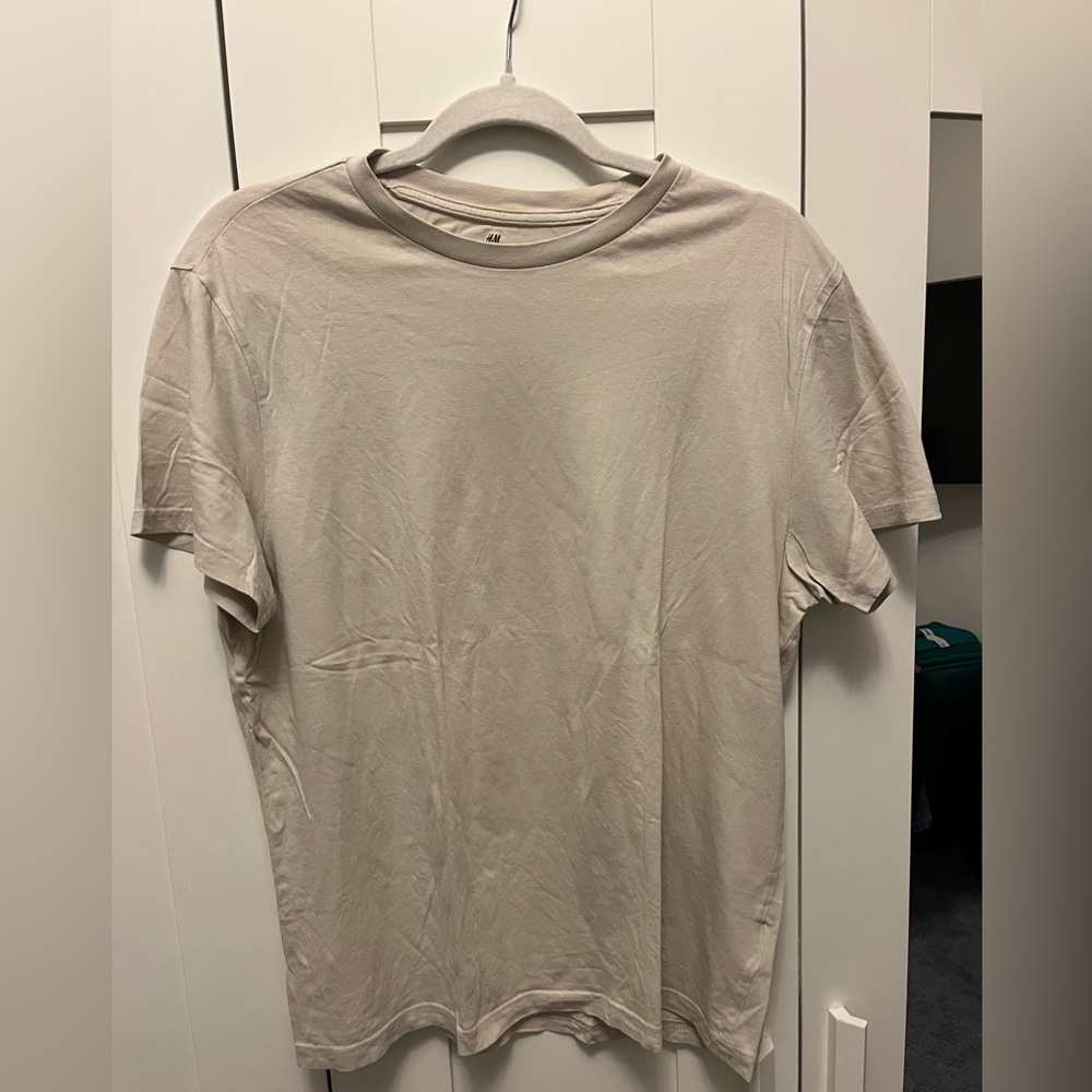 H&M Tan Short Sleeve Tee Lightweight Cotton